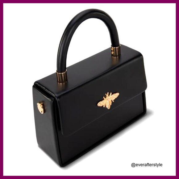 Mini Satchel Crossbody Bag Elegant Top Handle Purse Chic Versatile Accessory - Picture 3 of 7